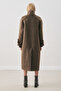 Bouchle Wide Collar Coat Brown - 6