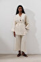 Linen Double Breasted Closure Kimono Vanilla
