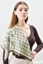 Patterned Medium Size Satin Scarf Saira-Adaçayi