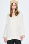 Muslin Wide Sleeve Kimono Beige - 4