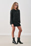Bukle Fabric Short Jacket Black - 2
