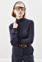Fishing Collar Bluse Navy Blue - 4