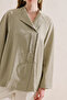 Linen Mixed Tunic with Binding Design, Sand Color - 6