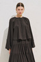 Kolu Lace Volume Shirt Brown - 3