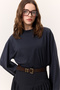 Long Sleeve Short T-Shirt Navy Blue - 4
