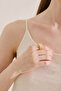 Stone Matte Coated Ring Gold
