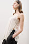 Lace Strapped Blouse Ecru - 3