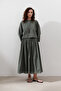 Cotton Crop Long Sleeve Bluz Pine Green - 4