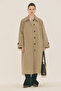 Malene Buttoned Trench Coat Mink - 3