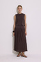 Modal Ruched Long Skirt Brown - 2