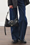 Chunky Buckle Shoulder Bag Black - 2