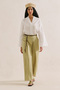 Linen Layered Collar Blouse Ecru - 6