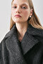 Boucle Double-Breasted Coat Black - 5