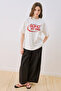 Printed Short Sleeve Tshirt Ecru - 6