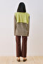 Striped Scarf Detail Tshirt Aci Brown - 7