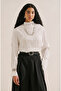 Silver Buckle Leather Belt Black - 2