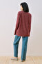 Striped Oversize Tshirt Bordo - 6