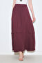Muslin Fold Wide Skirt Murdum - 4