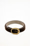 Artificial Tiger Feather Belt Brown - 5