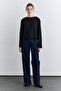 Boat Neck Long Sleeve T-Shirt Black - 2