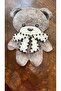 23x17 cm Velvet Beaded Stone Embellished Bear Emblem Sewing Applique - 3