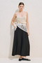 Linen Mixed Wide Pleated Pants Black - 2