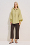 Ruched Collar Muslin Blouse Yellow - 3