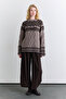 Nordic Patterned Sweater Mink - 3