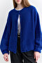 Soft Textured Buttoned Cardigan Blue - 5