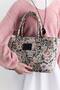 Jacquard Patterned Tote Bag Powder - 2