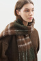 Plaid Patterned Scarf Gray - 2