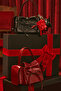 Lyra Bow Tie Bag Bordo