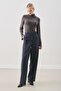 Long Leg Straight Pants Navy Blue - 5