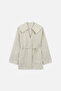 Linen Wide Collar Jacket Vanilla - 2