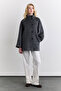 Mae Double-Breasted Anthracite Coat - 3