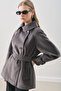 Premium Wide Coat Gray