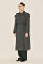 Malia Double Collar Trench Coat Anthracite - 4