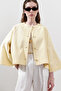 Linen Wide Sleeve Short Jacket Yellow - 5