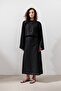 Linen Wide Tie Dress Black - 3