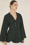 100% Linen Volume Tunic Black - 4
