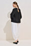Comfortable Blouse with Drawstrings Black - 7