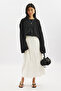 Openwork Knitting Tricot Sweater Black