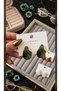 Stainless Steel Gold Detailed Vintage Stylish and Trendy Earrings