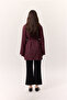 Oversize Tshirt with Binding Details Burgundy - 7