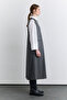 Short-Style Leather Dress Gray - 3