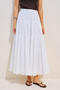 Pleated Wide Skirt Ecru - 5