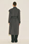 Malia Double Collar Trench Coat Anthracite - 8