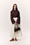 Long Sleeve Short Tshirt Dark Brown - 3