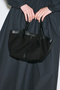Canvas Stitched Mini Bag Black - 2