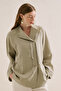 Linen Mixed Tunic with Binding Design, Sand Color - 2
